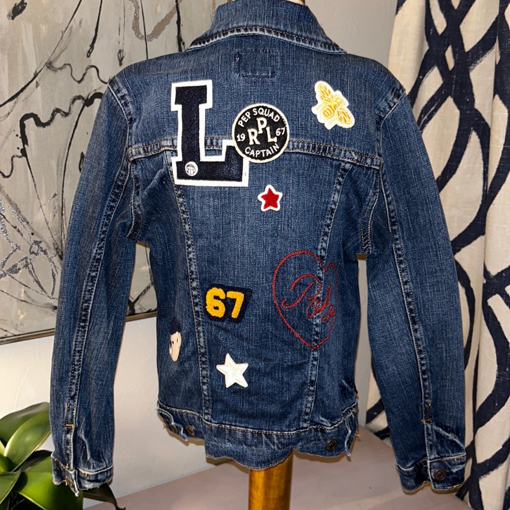 POLO by Ralph Lauren patchwork Jean Jacket SZ 6